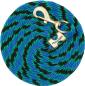 Preview: WEAVER Führstrick schwarz-grün-blau