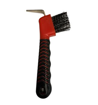 Hufkratzer mit Bürste rot
