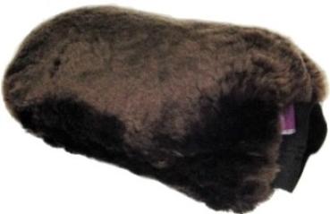 Putzhandschuh Lammfell "braun"