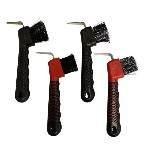 Hufkratzer mit Bürste rot