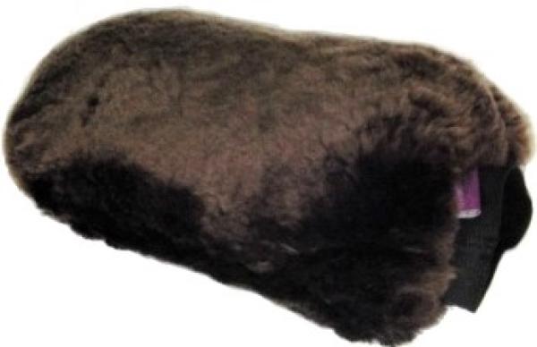 Putzhandschuh Lammfell "braun"